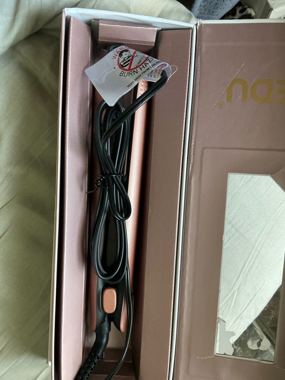 Rose Gold Flat Iron Hair Straightener - Unbranded